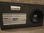 Auto Subwoofer met Versterker en powercap, Ophalen, Gebruikt