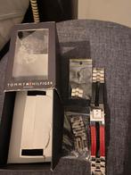 Horloge Tommy Hilfiger (rood, blauw en zilver), Ophalen, Zo goed als nieuw, Staal, Overige merken