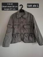 H & M jasje maat L, Ophalen of Verzenden, Zo goed als nieuw, Maat 38/40 (M), Blauw