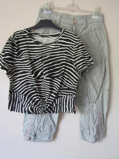 M.F Girbaud design broek met bijpassende top maat 36/38, Kleding | Dames, Broeken en Pantalons, Zo goed als nieuw, Maat 36 (S)