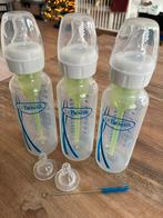 3x Dr. Brown’s fles + 2 extra spenen, Ophalen, Zo goed als nieuw, Overige typen