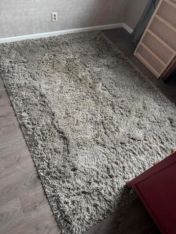 IKEA hoogpolig vloerkleed tapijt beige taupe 170x240 cm