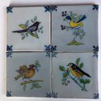 4 vogel tegels Tichelaar Makkum, Ophalen of Verzenden