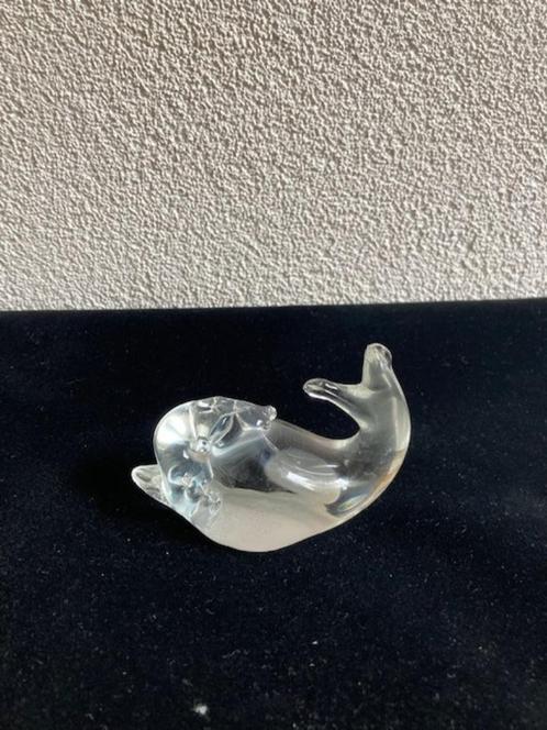 beeldje/presse papier WALVIS helder glas PUNTGAAF, Antiek en Kunst, Antiek | Glas en Kristal, Ophalen of Verzenden