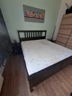 Verstelbaar bed met nachtkastjes, matrassen en topper., Huis en Inrichting, Slaapkamer | Bedden, Ophalen, Zwart, Tweepersoons