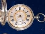 Prachtig Antiek Zilver Zakhorloge dubbele klep ca 1840-1850, Antiek en Kunst, Ophalen of Verzenden