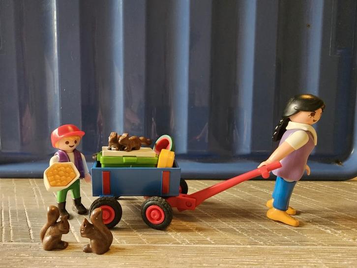 Playmobil bezoekers met bolderwagen 4467, Kinderen en Baby's, Speelgoed | Playmobil, Zo goed als nieuw, Complete set, Ophalen