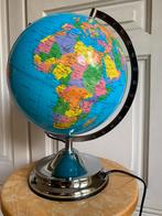 Wereldbol lamp globe, chroom, Ophalen, Zo goed als nieuw