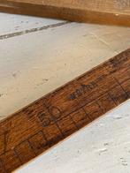 Brocante oude houten Franse meetlat 1 Meter, Antiek en Kunst, Ophalen of Verzenden
