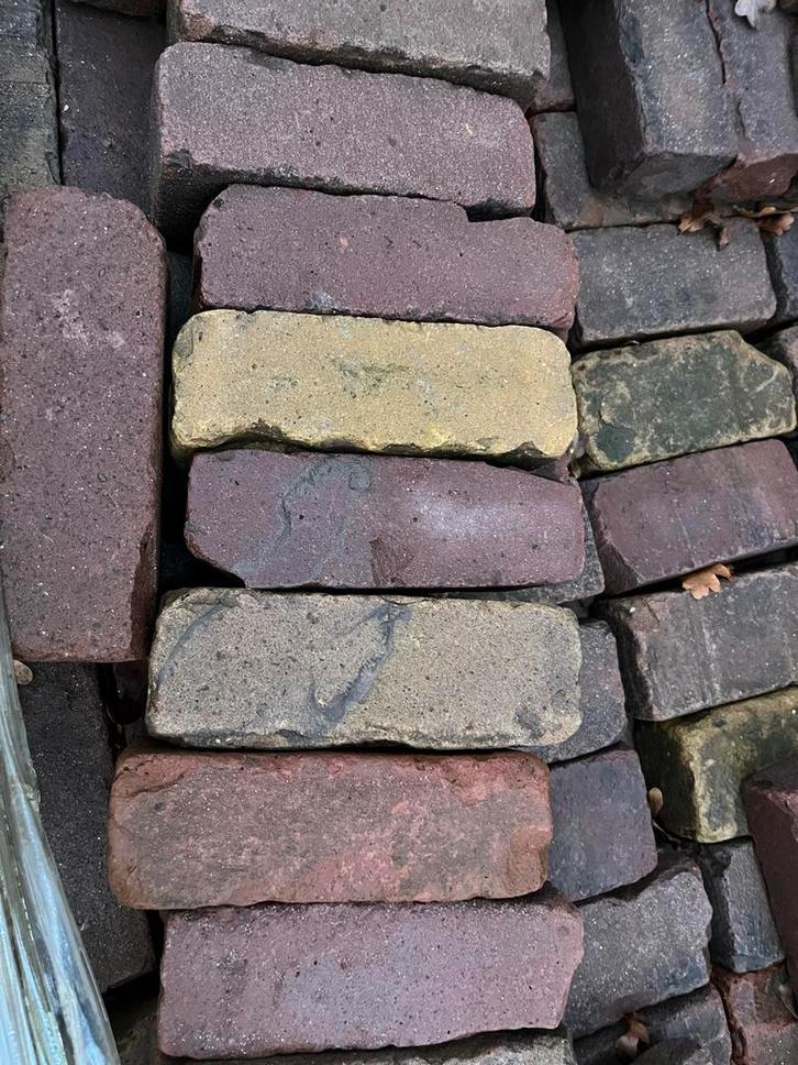 Gebakken klinkers dikformaat - gebruikt, Doe-het-zelf en Verbouw, Metselstenen, Gebruikt, Bakstenen, Ophalen
