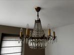 Kroonluchter 6 arms antiek, Ophalen, Gebruikt, Glas, Antiek
