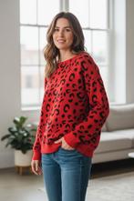 Trui Leopard Rood/Groen One Size, Davi-mode.nl, Ophalen of Verzenden, Nieuw