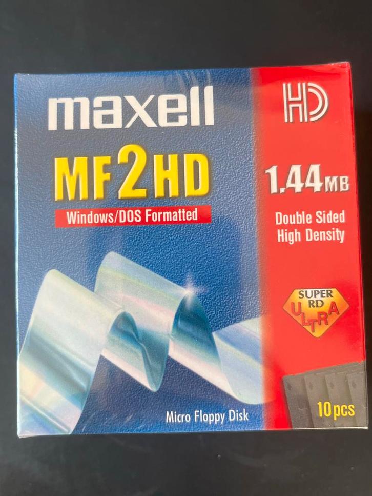 Maxell MF2HD 3,5 inch diskettes nieuw verpakt, Computers en Software, Beschrijfbare discs, Nieuw, Overige typen, Dubbelzijdig
