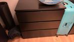 MALM zwarte IKEA 3-ladenkast, Ophalen, Zo goed als nieuw, 25 tot 50 cm, Minder dan 100 cm