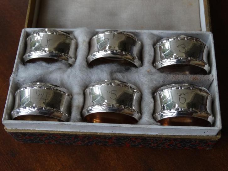 Zilveren vingerdoekringen, ringen, servetringen, Antiek en Kunst, Antiek | Goud en Zilver, Zilver, Verzenden