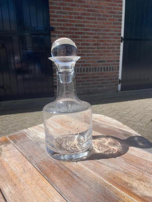 Klassiek whiskykaraf van kristalglas – met bolle glazen stop, Antiek en Kunst, Antiek | Glas en Kristal, Ophalen