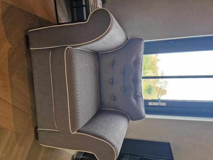 Fauteuil loveseat taupe, Huis en Inrichting, Fauteuils, Nieuw, 75 tot 100 cm, 100 tot 125 cm, Ophalen