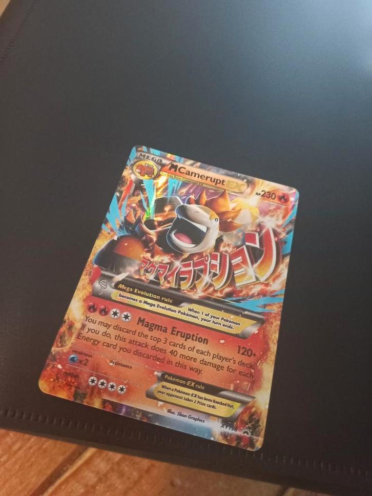 Mega camerupt ex, Hobby en Vrije tijd, Verzamelkaartspellen | Pokémon, Zo goed als nieuw, Losse kaart, Foil, Ophalen of Verzenden