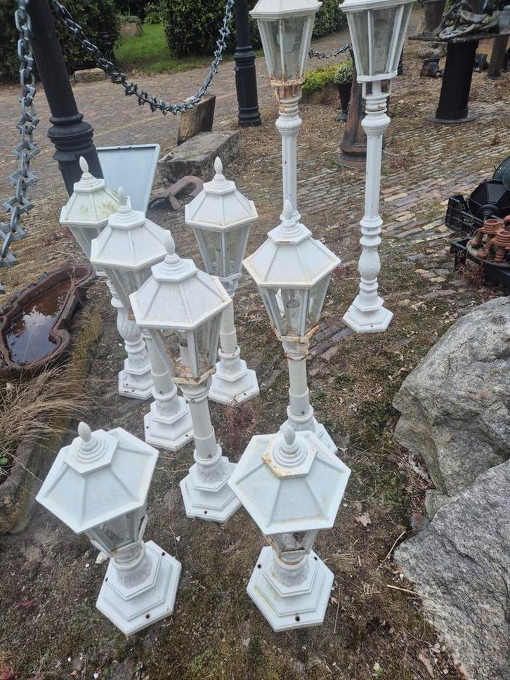 Gietijzer armaturen armatuur lamp lantaarnpaal sokkel TULP, Antiek en Kunst, Antiek | Lampen, Ophalen