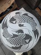 Aluminium Borden met Koi Karper - 50cm, Ophalen, Nieuw, Metaal, Dierenbeeld