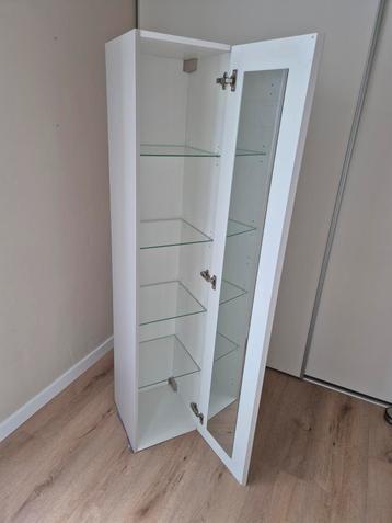 Badkamermeubel hoge kast met spiegeldeur