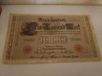 1000 Mark Reichsbanknote uit het Duitse Keizerrijk 1910, Ophalen of Verzenden, Duitsland, Los biljet