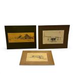 Ids Wiersma (1878-1956) - 3x inkttekening, Antiek en Kunst, Ophalen of Verzenden