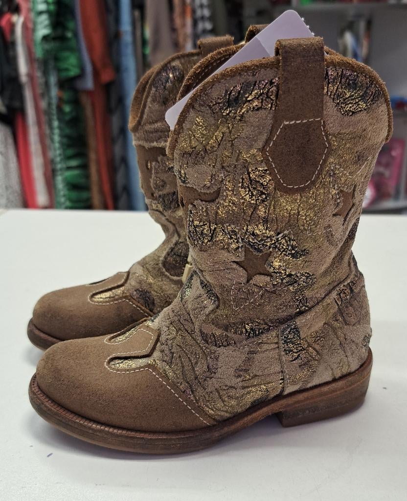 Zecchino d'oro Italiaanse cowboyboots 21 goud beige nr 49547, Kinderen en Baby's, Kinderkleding | Schoenen en Sokken, Zo goed als nieuw