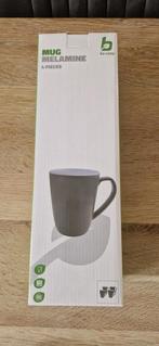 Melamine koffiemokken 4 stuks, Caravans en Kamperen, Ophalen of Verzenden, Nieuw