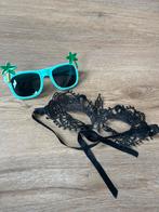 Zonnebril en masker, Kleding | Dames, Carnavalskleding en Feestkleding, Maat 38/40 (M), Carnaval, Ophalen of Verzenden, Zo goed als nieuw