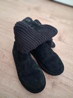 Zwarte UGG Laarzen met Gebreide Details Maat 37, UGG, Zwart, Lage of Enkellaarzen, Ophalen of Verzenden