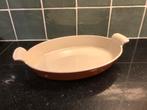 t.k.Cousances (Le Creuset)ovenschaal gietijzer 28cm INDUCTIE, Huis en Inrichting, Ophalen, Zo goed als nieuw, Gietijzer, Koekenpan of Braadpan