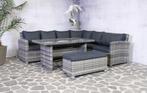 Wicker dining tuin/lounge set. Met extra bankje. Topdeal!, Ophalen, Nieuw, Eettafel, Loungeset