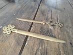 2x messing antieke briefopeners, Antiek en Kunst, Antiek | Koper en Brons, Ophalen of Verzenden