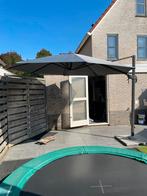 Grote grijze parasol 3m doorsnee, Ophalen, Gebruikt, Verstelbaar