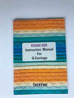 Handleiding voor kg88/89 (g-slede), Ophalen of Verzenden, Gebruikt, Breien, Patroon of Boek