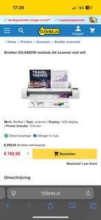 Brother DS-940DW Mobiele A4 Scanner met Wifi, Computers en Software, Scanners, Nieuw, MacOS, Mobiele scanner, Ingebouwde Wi-Fi