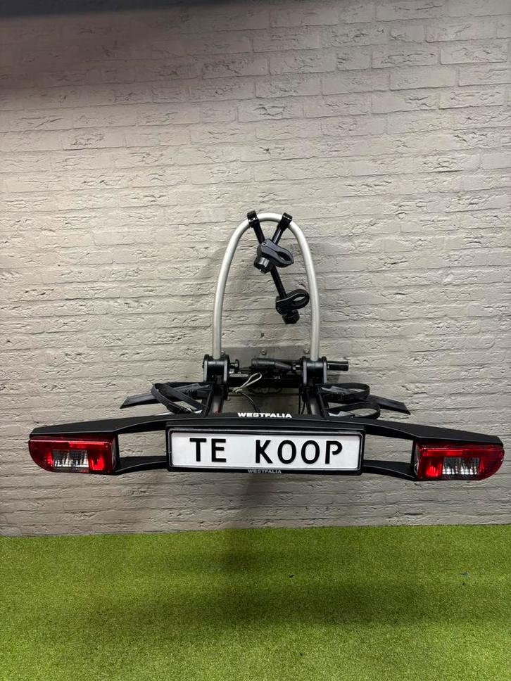 NETTE WESTFALIA(elek)fietsen60kg/kantelbr/opvouwbr/klik&go, Auto diversen, Fietsendragers, Gebruikt, Trekhaakdrager, 2 fietsen