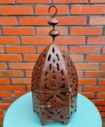 Windlicht Marokko decoratief bruin metaal, Ophalen of Verzenden, Zo goed als nieuw, Metaal, Bruin