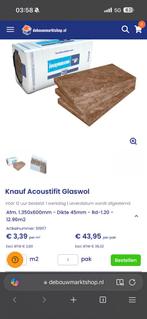 Knauf eco isolatie 4.5cm dik, Ophalen, Zo goed als nieuw, Glaswol, 15 m² of meer