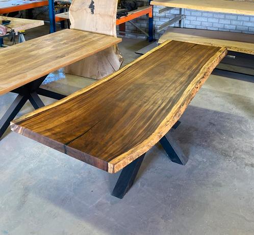 Boomstam tafel Eettafel Suar 260 cm, Huis en Inrichting, Tafels | Eettafels, Nieuw, 200 cm of meer, Vijf personen of meer, Rechthoekig