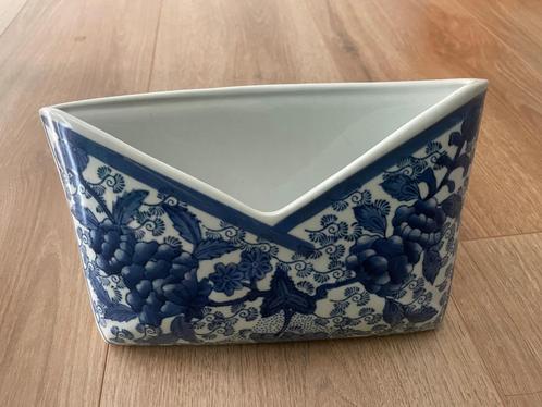 Delfts blauwe tijdschriftenbak, Huis en Inrichting, Woonaccessoires | Krantenbakken en Lectuurbakken, Zo goed als nieuw, Ophalen