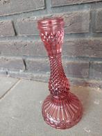 Kandelaars roze glas, Ophalen of Verzenden, Overige materialen, Minder dan 25 cm