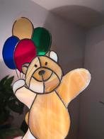 Glas in lood teddybeer met ballonnen, Ophalen of Verzenden, Zo goed als nieuw