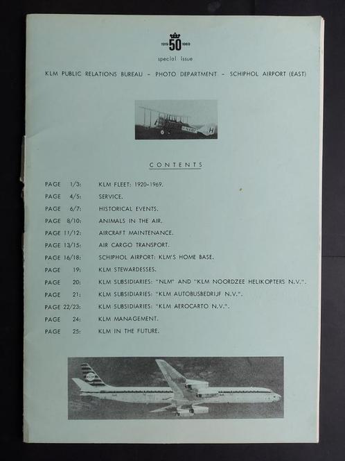 Boek 50 jaar KLM foto's uit 1969 (BK449), Verzamelen, Luchtvaart en Vliegtuigspotten, Gebruikt, Boek of Tijdschrift, Ophalen of Verzenden