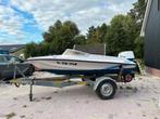 Motorboot met Suzuki 40pk en trailer, Watersport en Boten, Motorboten en Motorjachten, Ophalen, Gebruikt, 30 tot 50 pk, Snelvarend
