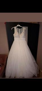 Elegante trouwjurk maat 42 moet gestoomd worden, Kleding | Dames, Ophalen, Zo goed als nieuw, Wit, Trouwjurk