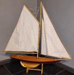 Model Zeilboot hout 92 cm lang vintage, Ophalen, Gebruikt, Overige merken