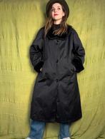 Vintage zwarte winterjas met faux fur accenten jaren ’80/’90, Kleding | Dames, Jassen | Winter, Zwart, Maat 42/44 (L), Ophalen of Verzenden