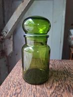 Vintage mosgroene stopfles, apothekerspot, 70's, Huis en Inrichting, Ophalen of Verzenden, Gebruikt, Overige materialen, Pot, Bus of Blik